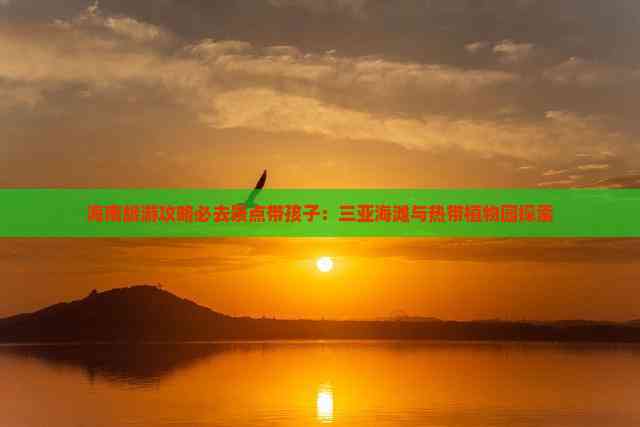 海南岛带娃旅游攻略大全(图6)